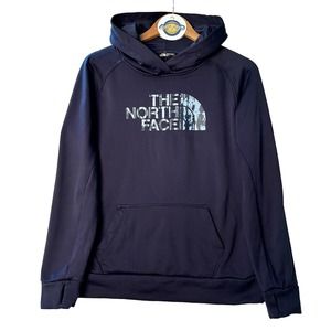 The North Face Blue Pullover Logo Hoodie
